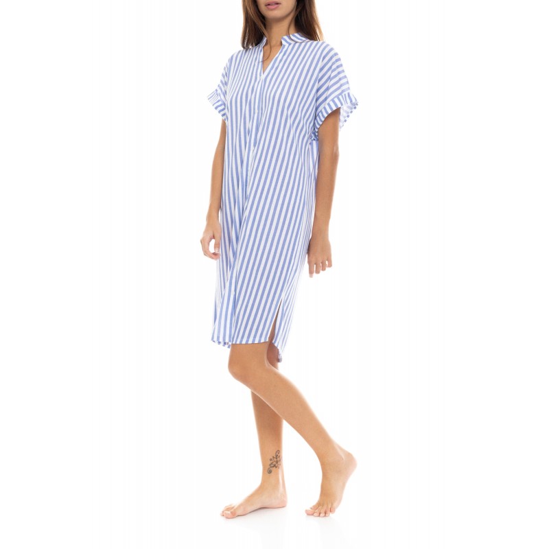 S1345 - Type - NIGHTGOWN SOFT BLUE STRIPE- (S1345)
