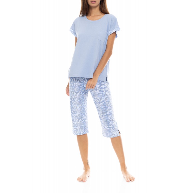 S1350 - Type - PYJAMA CAPRI BLUE LEO- (S1350)