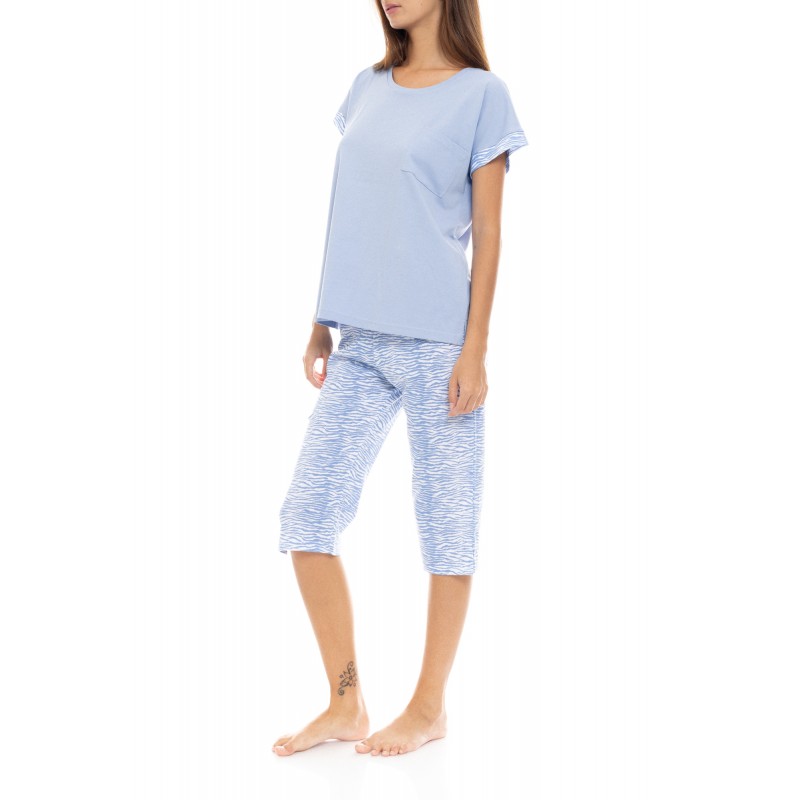 S1350 - Type - PYJAMA CAPRI BLUE LEO- (S1350)