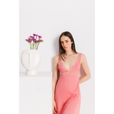 S1395 - Type - NIGHTGOWN SOLID BLOOMING NIGHTS- (S1395)