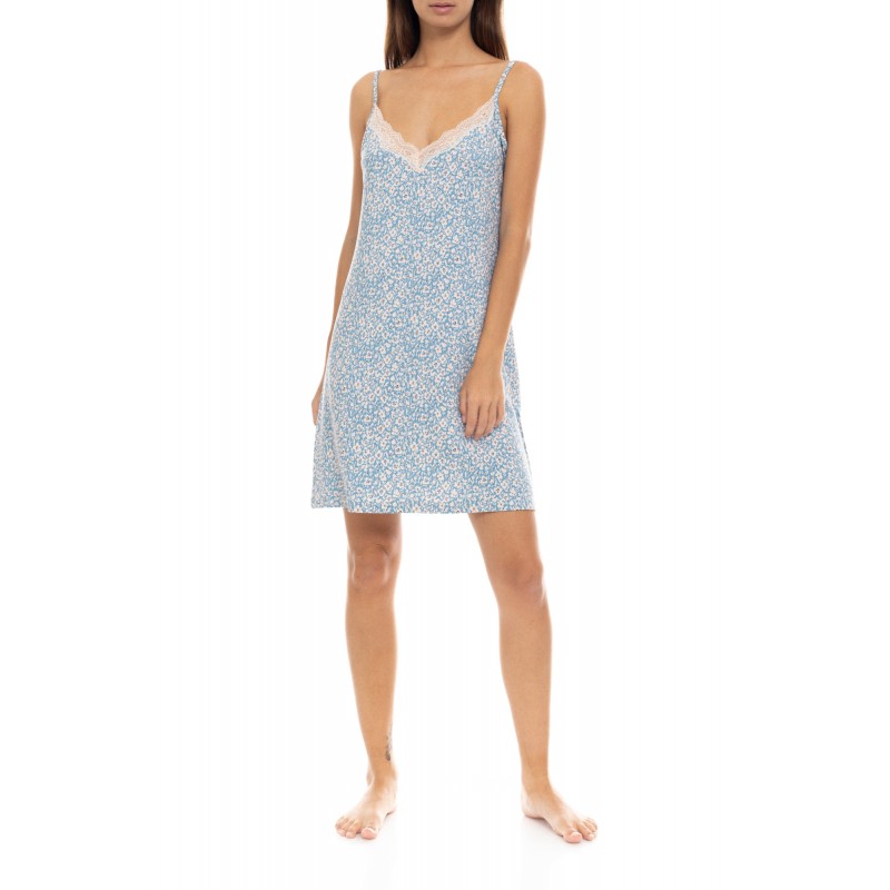 S1410 - Type - NIGHTGOWN BLUE FLOWER- (S1410)