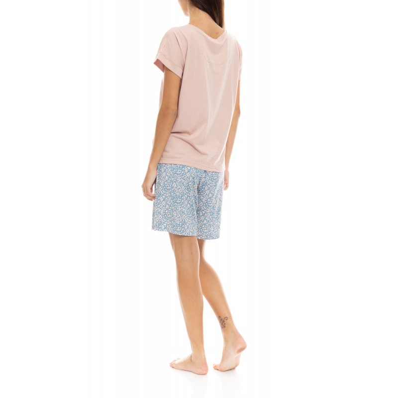 S1411 - Type - PYJAMA SHORTS BLUE FLOWER- (S1411) S1411 - Type - PYJAMA SHORTS BLUE FLOWER- (S1411)