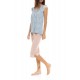 S1412 - Type - PYJAMA CAPRI PANTS BLUE FLOWER- (S1412)
