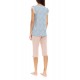 S1412 - Type - PYJAMA CAPRI PANTS BLUE FLOWER- (S1412)