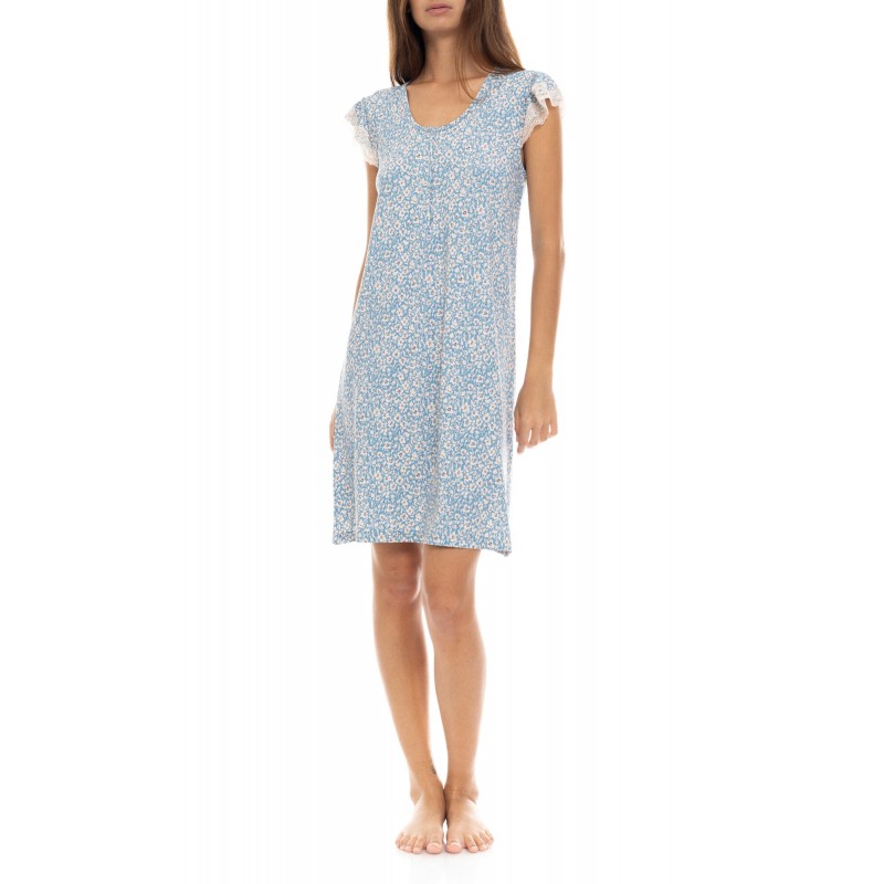 S1413 - Type - NIGHTGOWN BLUE FLOWER- (S1413) S1413 - Type - NIGHTGOWN BLUE FLOWER- (S1413)