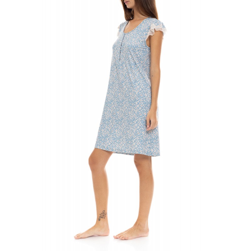 S1413 - Type - NIGHTGOWN BLUE FLOWER- (S1413) S1413 - Type - NIGHTGOWN BLUE FLOWER- (S1413)