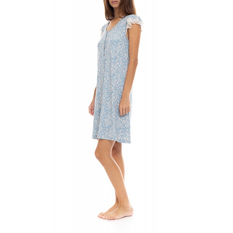 S1413 - Type - NIGHTGOWN BLUE FLOWER- (S1413) S1413 - Type - NIGHTGOWN BLUE FLOWER- (S1413)