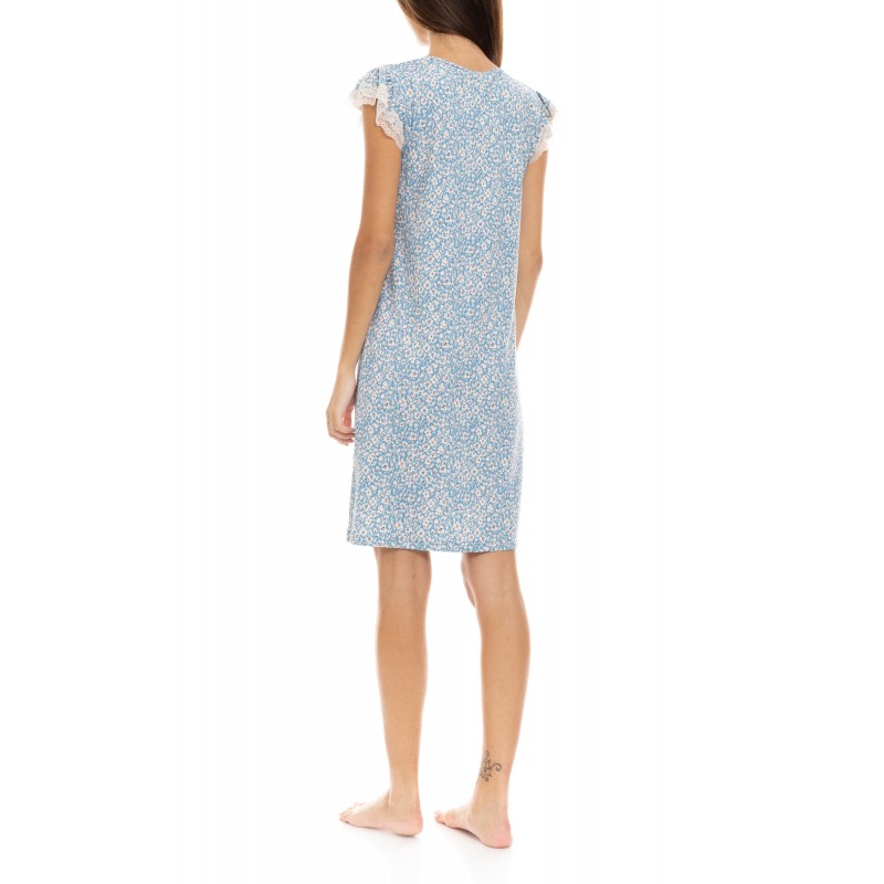 S1413 - Type - NIGHTGOWN BLUE FLOWER- (S1413) S1413 - Type - NIGHTGOWN BLUE FLOWER- (S1413)