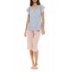 S1414 - Type - PYJAMA CAPRI PANTS BLUE FLOWER- (S1414)