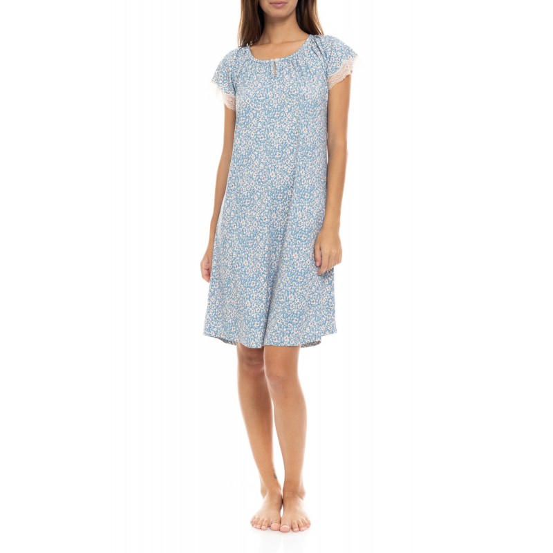 S1415 - Type - NIGHTGOWN BLUE FLOWER- (S1415) S1415 - Type - NIGHTGOWN BLUE FLOWER- (S1415)