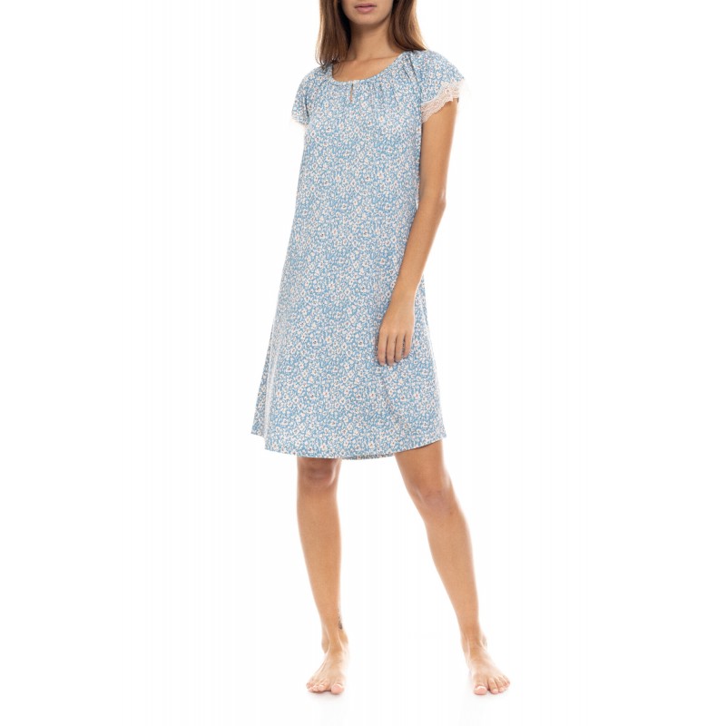 S1415 - Type - NIGHTGOWN BLUE FLOWER- (S1415) S1415 - Type - NIGHTGOWN BLUE FLOWER- (S1415)