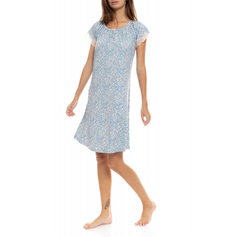 S1415 - Type - NIGHTGOWN BLUE FLOWER- (S1415) S1415 - Type - NIGHTGOWN BLUE FLOWER- (S1415)