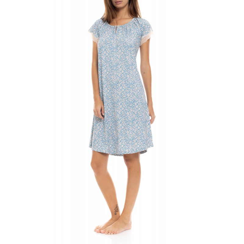 S1415 - Type - NIGHTGOWN BLUE FLOWER- (S1415) S1415 - Type - NIGHTGOWN BLUE FLOWER- (S1415)
