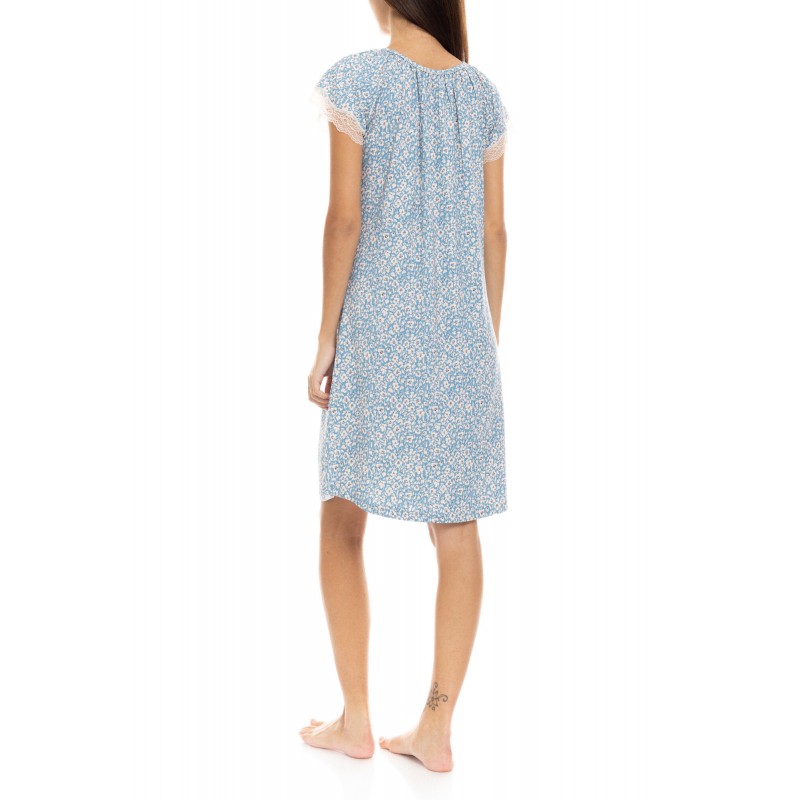 S1415 - Type - NIGHTGOWN BLUE FLOWER- (S1415) S1415 - Type - NIGHTGOWN BLUE FLOWER- (S1415)