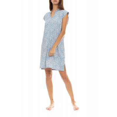 S1416 - Type - NIGHTGOWN BLUE FLOWER- (S1416)