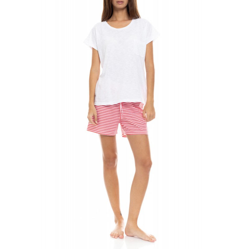 S1419 - Red - PYJAMA SHORTS RAINBOW- (S1419)