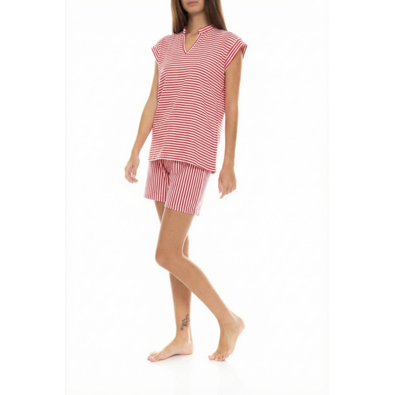 S1423 - Red - PYJAMA SHORTS RAINBOW- (S1423) S1423 - Red - PYJAMA SHORTS RAINBOW- (S1423)