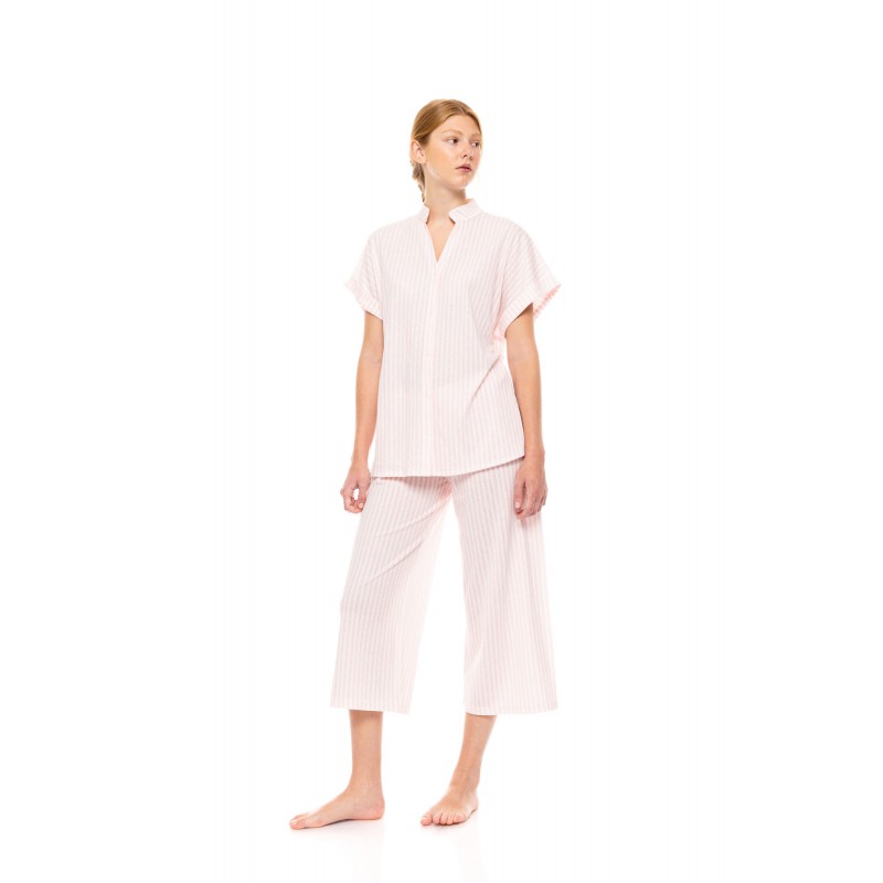 S1440 - Type - PYJAMA LONG PANTS SOFT PINK STRIPE- (S1440)