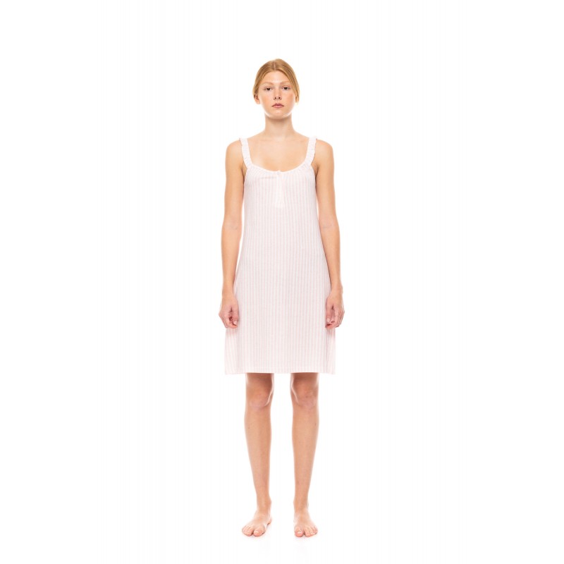 S1443 - Type - NIGHTGOWN SOFT PINK STRIPE- (S1443)