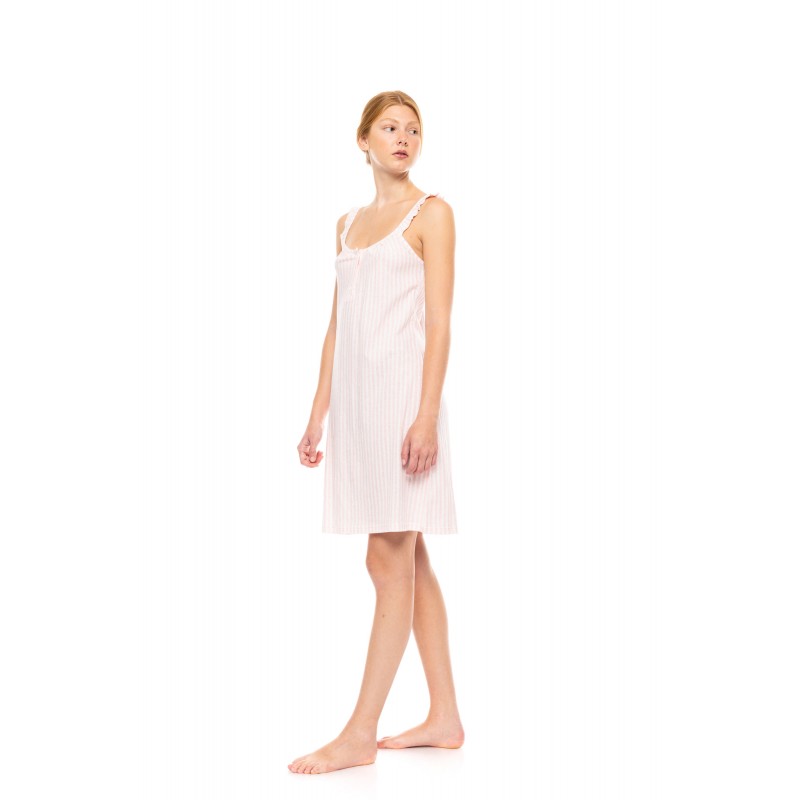 S1443 - Type - NIGHTGOWN SOFT PINK STRIPE- (S1443)