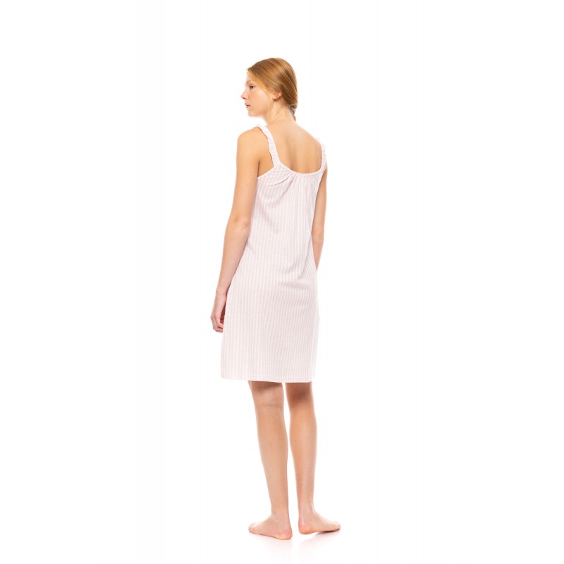S1443 - Type - NIGHTGOWN SOFT PINK STRIPE- (S1443)