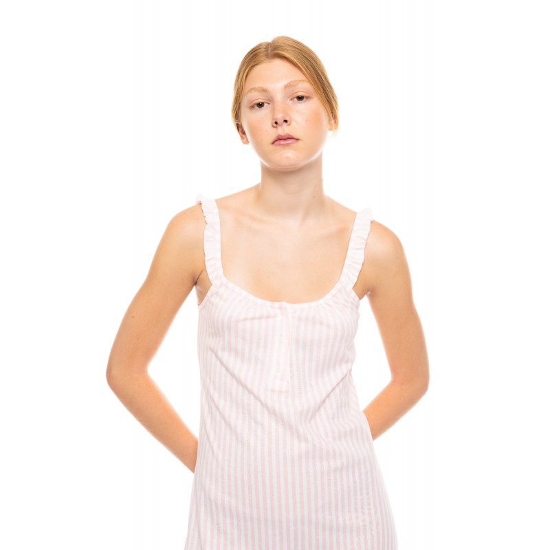 S1443 - Type - NIGHTGOWN SOFT PINK STRIPE- (S1443)