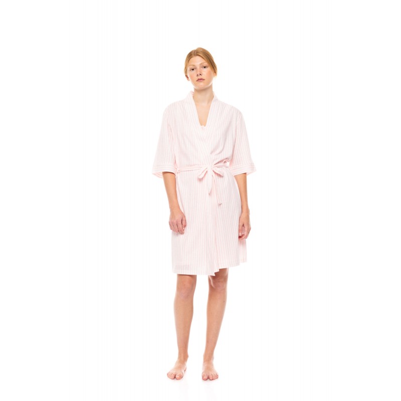 S1446 - Type - ROBE SOFT PINK STRIPE- (S1446)