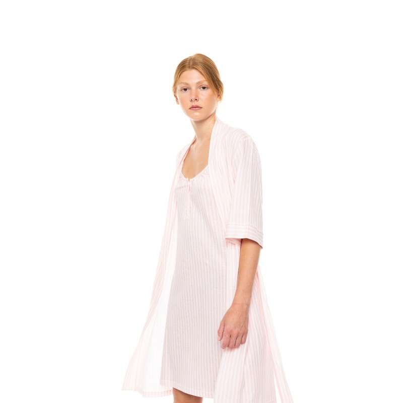 S1446 - Type - ROBE SOFT PINK STRIPE- (S1446) S1446 - Type - ROBE SOFT PINK STRIPE- (S1446)