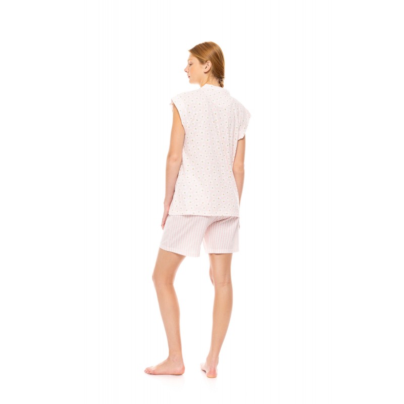 S1451 - Type - PYJAMA SHORTS PINK DAISY- (S1451) S1451 - Type - PYJAMA SHORTS PINK DAISY- (S1451)