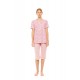 S1460 - Type - PYJAMA CAPRI LEOPARD ROSE- (S1460) S1460 - Type - PYJAMA CAPRI LEOPARD ROSE- (S1460)