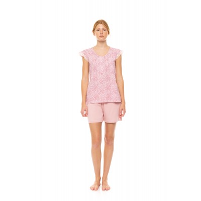 S1462 - Type - PYJAMA SHORTS LEOPARD ROSE- (S1462) S1462 - Type - PYJAMA SHORTS LEOPARD ROSE- (S1462)