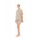 S1465 - Type - PYJAMA BUTTONED SHORTS MINT LEOPARD- (S1465)