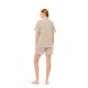 S1465 - Type - PYJAMA BUTTONED SHORTS MINT LEOPARD- (S1465)
