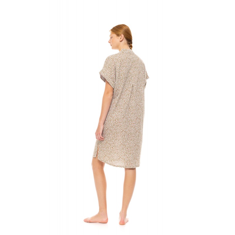 S1466 - Type - NIGHTGOWN BUTTONED MINT LEOPARD- (S1466)
