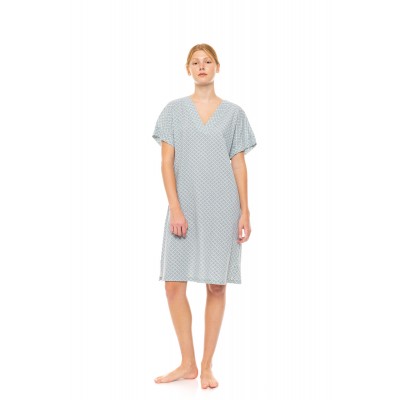 S1478 - Type - NIGHTGOWN V FOREST GREEN GEO- (S1478)
