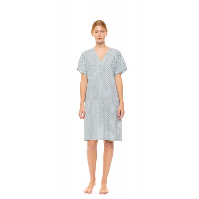 S1478 - Type - NIGHTGOWN V FOREST GREEN GEO- (S1478) S1478 - Type - NIGHTGOWN V FOREST GREEN GEO- (S1478)