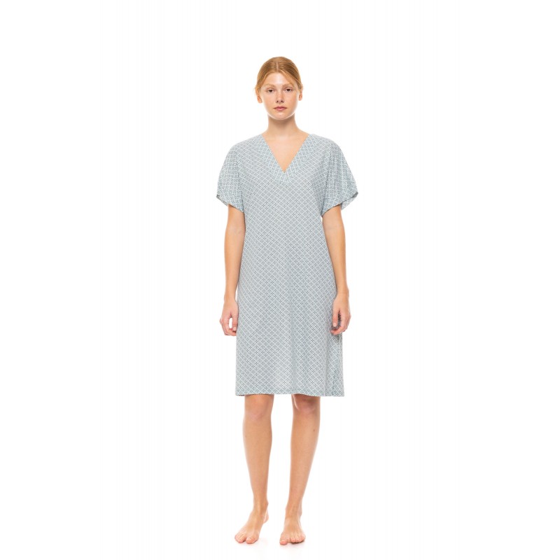 S1478 - Type - NIGHTGOWN V FOREST GREEN GEO- (S1478)