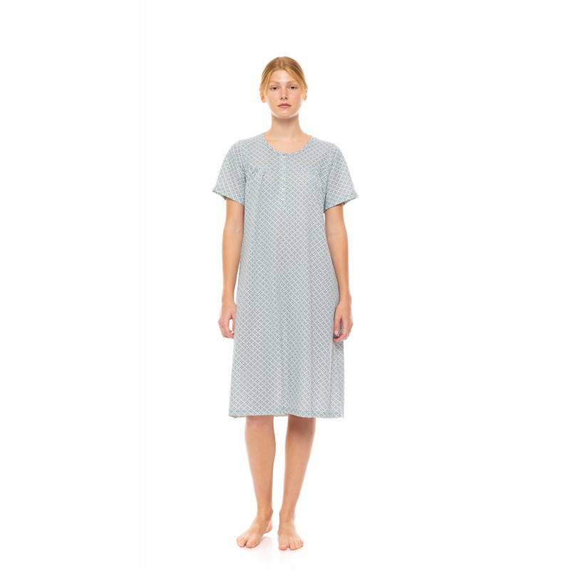 S1482 - Type - NIGHTGOWN CLASSIC FOREST GREEN GEO- (S1482)