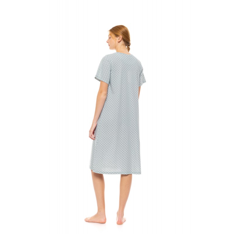 S1482 - Type - NIGHTGOWN CLASSIC FOREST GREEN GEO- (S1482)