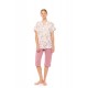 S1488 - Type - PYJAMA CAPRI FLORAL ROSE- (S1488) S1488 - Type - PYJAMA CAPRI FLORAL ROSE- (S1488)