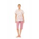 S1488 - Type - PYJAMA CAPRI FLORAL ROSE- (S1488) S1488 - Type - PYJAMA CAPRI FLORAL ROSE- (S1488)