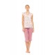 S1490 - Type - PYJAMA CAPRI FLORAL ROSE- (S1490) S1490 - Type - PYJAMA CAPRI FLORAL ROSE- (S1490)