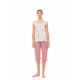 S1490 - Type - PYJAMA CAPRI FLORAL ROSE- (S1490) S1490 - Type - PYJAMA CAPRI FLORAL ROSE- (S1490)