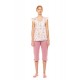 S1490 - Type - PYJAMA CAPRI FLORAL ROSE- (S1490) S1490 - Type - PYJAMA CAPRI FLORAL ROSE- (S1490)