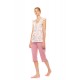 S1490 - Type - PYJAMA CAPRI FLORAL ROSE- (S1490) S1490 - Type - PYJAMA CAPRI FLORAL ROSE- (S1490)