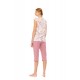 S1490 - Type - PYJAMA CAPRI FLORAL ROSE- (S1490) S1490 - Type - PYJAMA CAPRI FLORAL ROSE- (S1490)