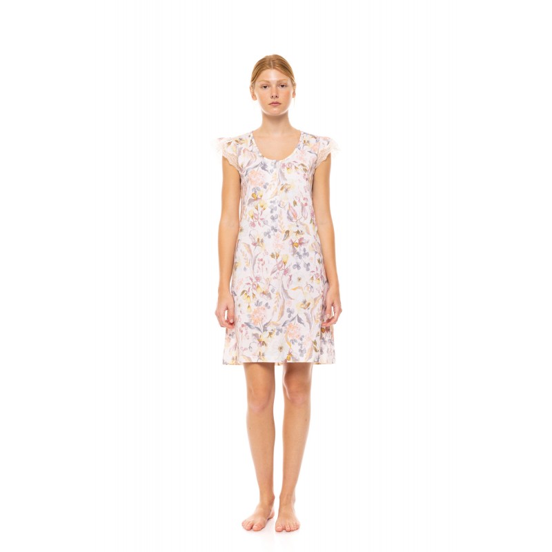 S1491 - Type - NIGHTGOWN FLORAL ROSE- (S1491)