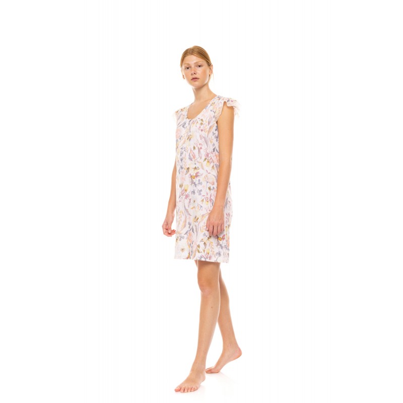 S1491 - Type - NIGHTGOWN FLORAL ROSE- (S1491)