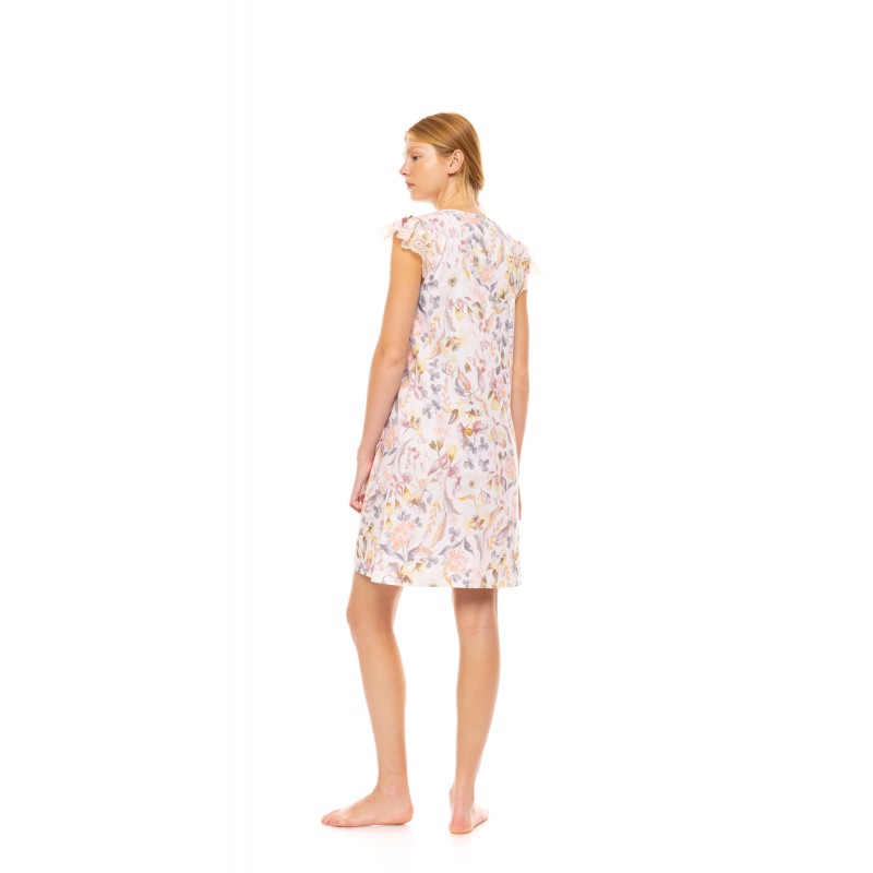 S1491 - Type - NIGHTGOWN FLORAL ROSE- (S1491)
