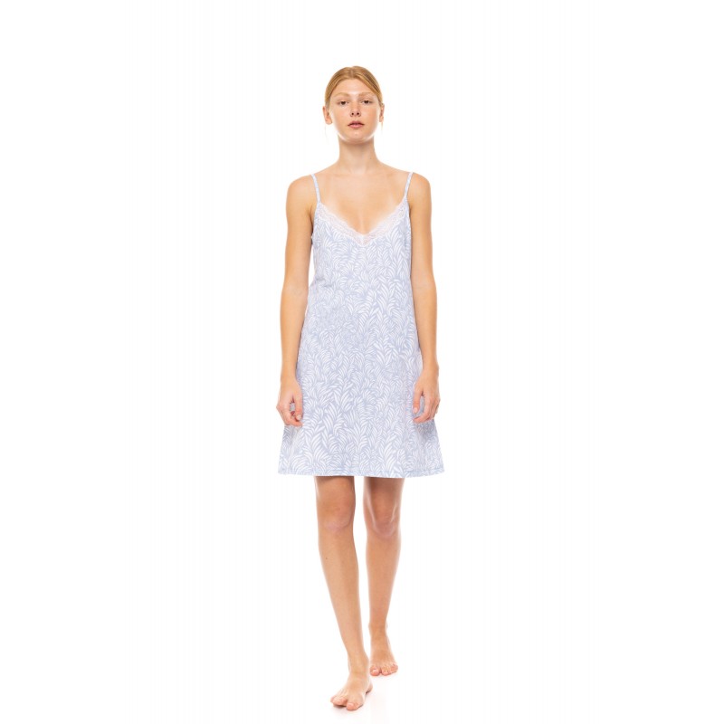 S1494 - Type - NIGHTGOWN ICE BLUE FLEUR- (S1494) S1494 - Type - NIGHTGOWN ICE BLUE FLEUR- (S1494)